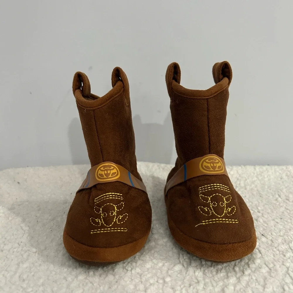 Disney Toy Story Woody Boot Toddler Sz 7-8 Pull On Slippers Cowboy